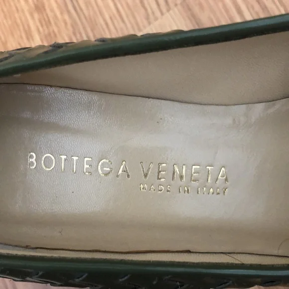Bottega Veneta Made in Italy Olive green Leather heels, Size 8 1/2 - Picture 2 of 8